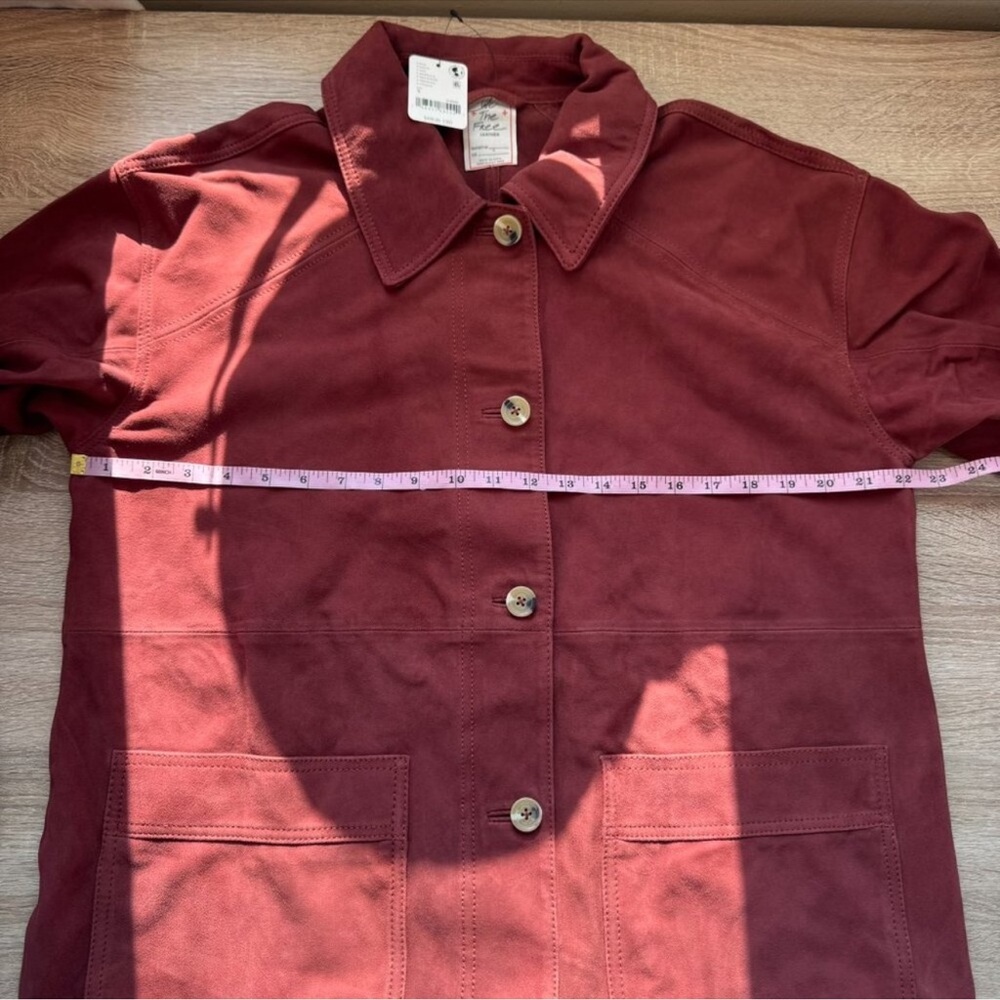 NWT Free People Annalise Suede Jacket We The Free Marsala Red Small - Picture 10 of 14